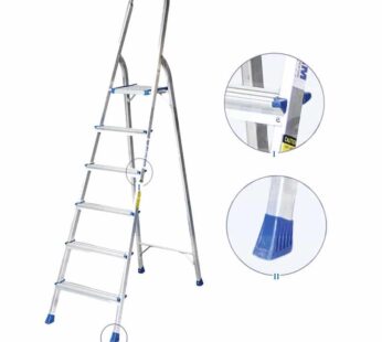 6 steps house hold aluminium ladder