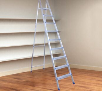 9 steps household aluminium ladder