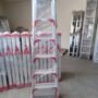 5 step double sided aluminum ladder for industrial use.