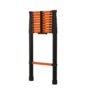 3.9m single telescopic aluminum ladder with 13 rungs and soft-close safety technology.