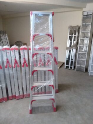 5 step double sided aluminum ladder