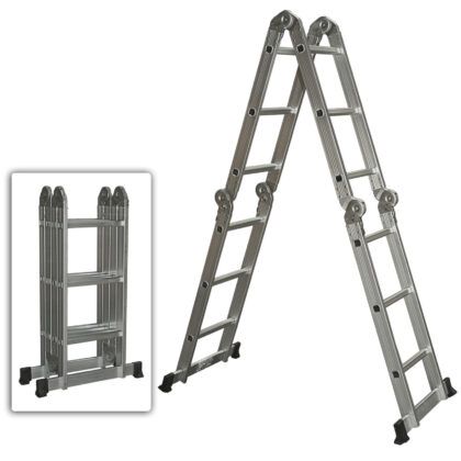 12ft multipurpose aluminum folding ladder