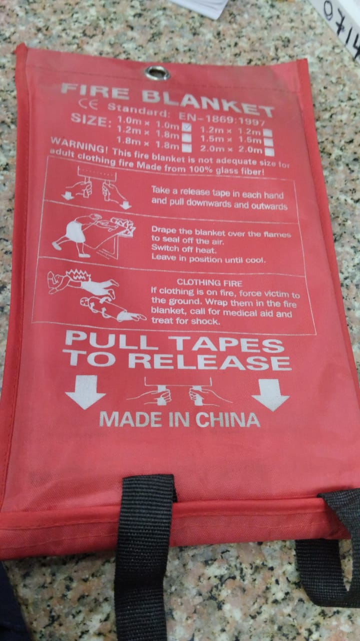 1by1m fire blanket
