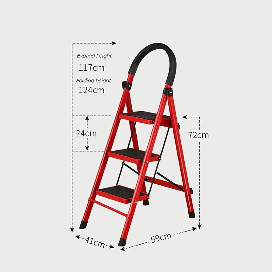 3 step steel ladder