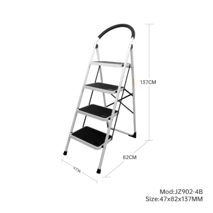 4 step heavy duty steel ladder