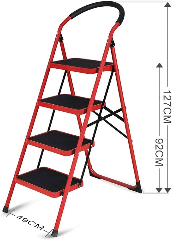 4 steps steel ladder