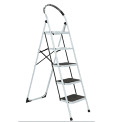 5 step heavy duty steel ladder